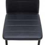 Καρέκλα τραπεζαρίας Rosa Megapap μαύρο PU - μεταλλικό μαύρο πόδι 40x52x96εκ.