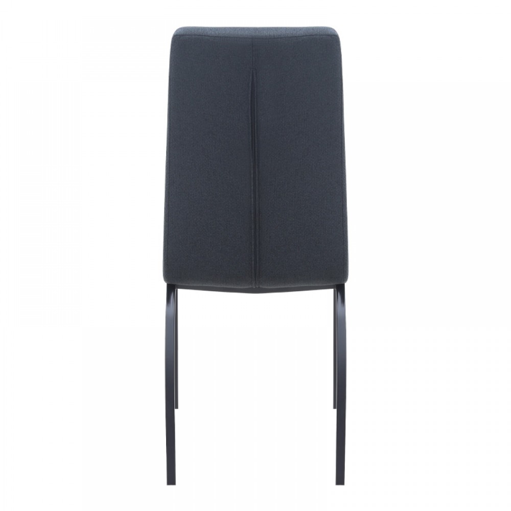 Καρέκλα τραπεζαρίας Fina Megapap ανθρακί ύφασμα - μεταλλικό μαύρο πόδι 43x58x95εκ.