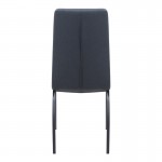 Καρέκλα τραπεζαρίας Fina Megapap ανθρακί ύφασμα - μεταλλικό μαύρο πόδι 43x58x95εκ.