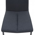 Καρέκλα τραπεζαρίας Fina Megapap ανθρακί ύφασμα - μεταλλικό μαύρο πόδι 43x58x95εκ.