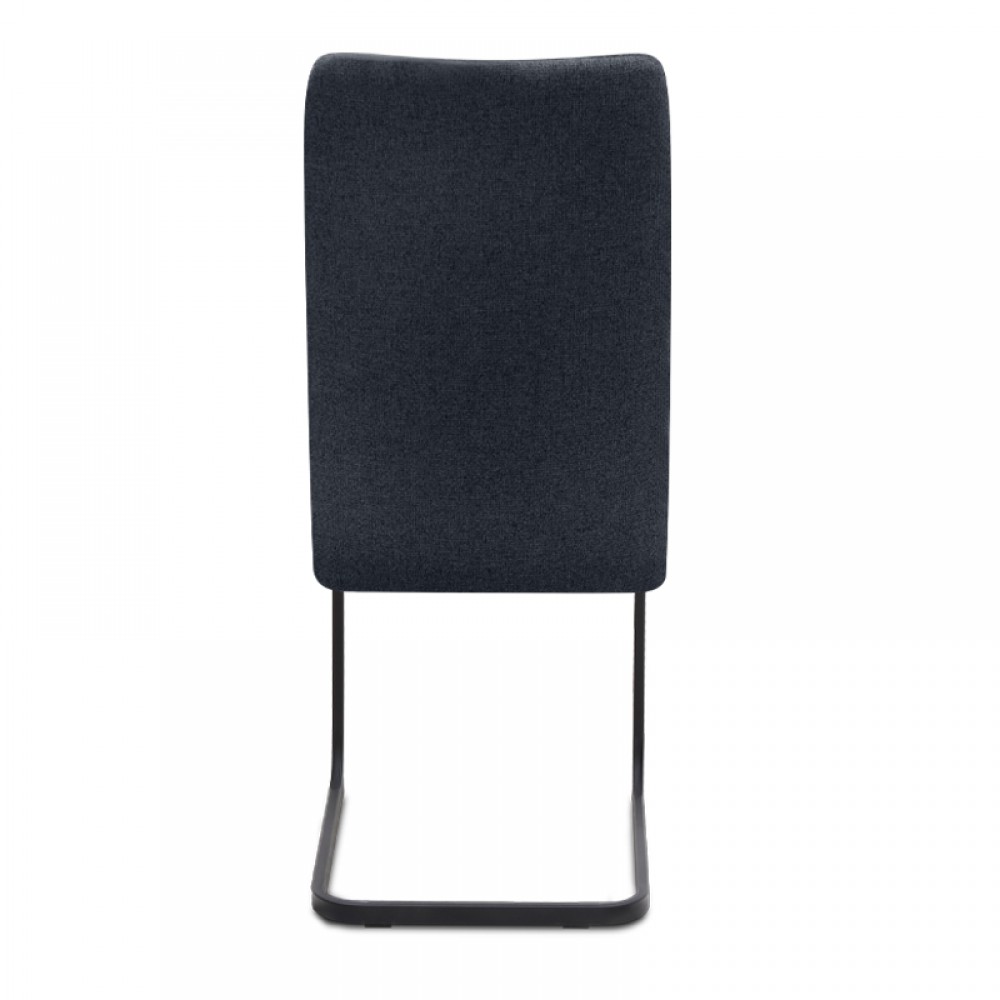 Καρέκλα τραπεζαρίας Laura Megapap ανθρακί ύφασμα - μεταλλική μαύρη βάση 42x58x98εκ.