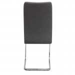 Καρέκλα τραπεζαρίας Laura Megapap γκρι ύφασμα - μεταλλική βάση χρωμίου 42x58x98εκ.