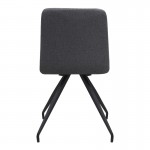 Καρέκλα τραπεζαρίας Bianca Megapap γκρι ύφασμα - μεταλλικό μαύρο πόδι 43x56x84εκ.