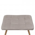 Πολυθρόνα - Μπερζέρα με υποπόδιο Lily Megapap μπεζ βελούδο - μεταλλικό πόδι χρώμα φυσικό 70x62x98εκ.