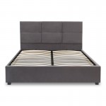 Κρεβάτι Kingston Megapap βελούδινο με αποθηκευτικό χώρο χρώμα ανθρακί 160x200εκ.