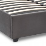 Κρεβάτι Kingston Megapap βελούδινο με αποθηκευτικό χώρο χρώμα ανθρακί 160x200εκ.