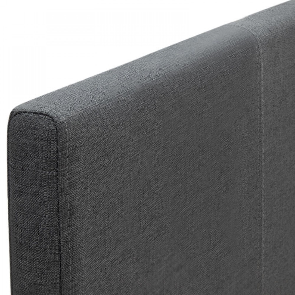 Κρεβάτι Flat Megapap υφασμάτινο χρώμα ανθρακί 120x200εκ.