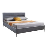Κρεβάτι Megan Megapap υφασμάτινο χρώμα ανθρακί 160x200εκ.
