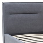 Κρεβάτι Megan Megapap υφασμάτινο χρώμα ανθρακί 160x200εκ.