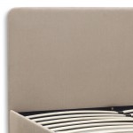 Κρεβάτι Ovelia Megapap υφασμάτινο χρώμα μπεζ 140x190εκ.