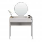 Τουαλέτα με καθρέπτη Curve Megapap χρώμα λευκό 90x47x142εκ.