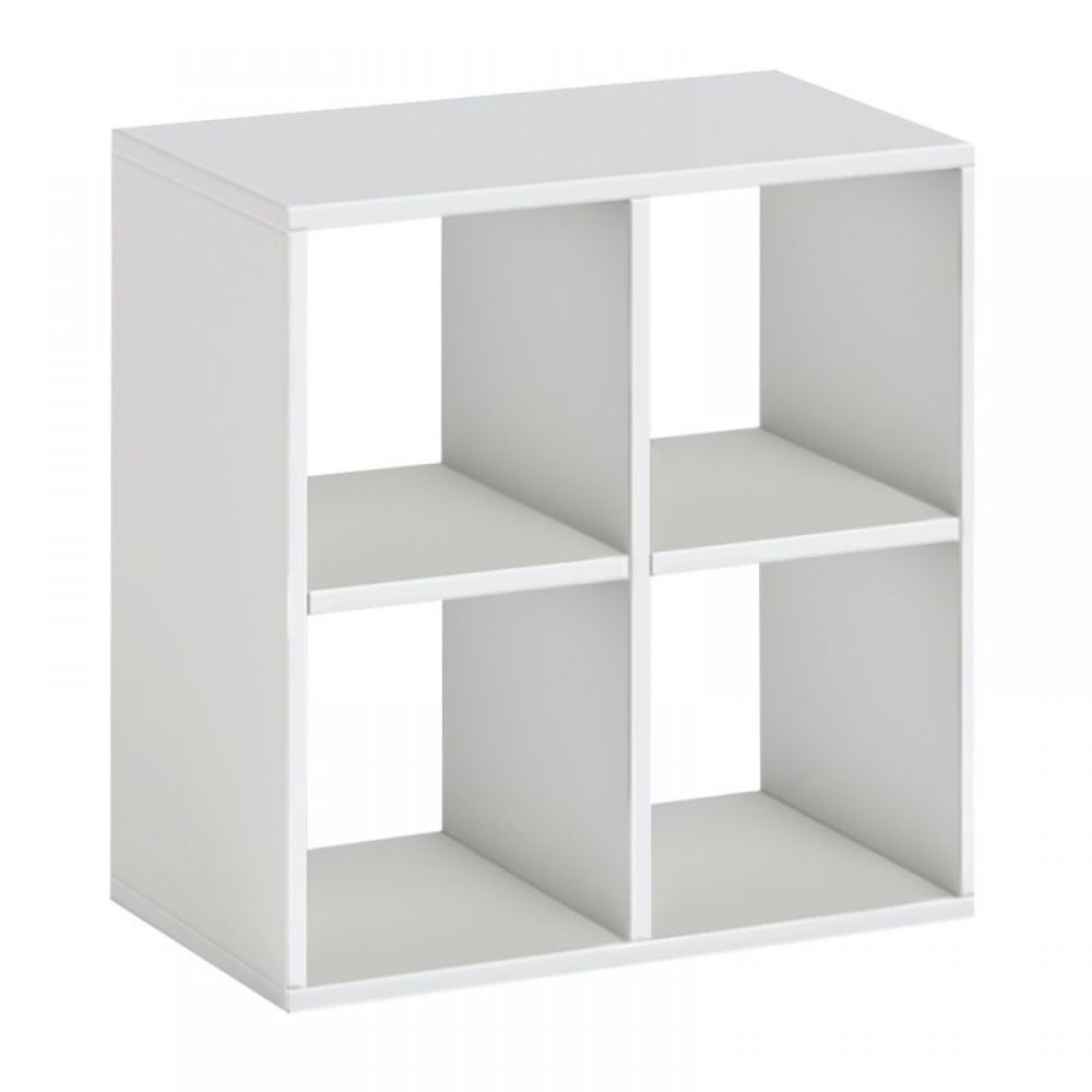 Βιβλιοθήκη Cube Megapap χρώμα λευκό 60x30x60εκ.