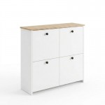 Παπουτσοθήκη Palma Megapap χρώμα λευκό - sapphire oak 90x35x90εκ.