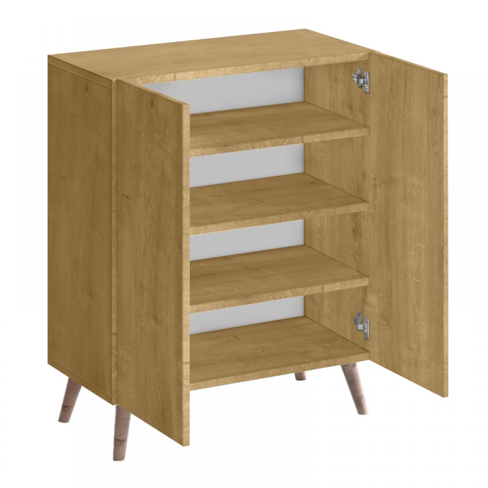 Παπουτσοθήκη Luce Megapap χρώμα sapphire oak 70x35x85εκ.