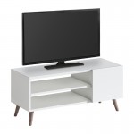 Έπιπλο τηλεόρασης Parma Megapap χρώμα λευκό 90x30x40εκ.