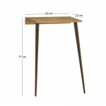 Κονσόλα επιτοίχια Moca Megapap χρώμα sapphire oak 60x22x77εκ.