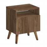 Κομοδίνο Sole Megapap χρώμα καρυδί 40x30x47,6εκ.
