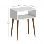 Κομοδίνο Gola Megapap χρώμα λευκό 45x30x58εκ.