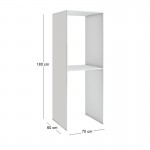 Έπιπλο πλυντηρίου - στεγνωτηρίου Evgenia Megapap χρώμα λευκό 70x60x180εκ.