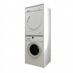 Έπιπλο πλυντηρίου - στεγνωτηρίου Zakar Megapap χρώμα λευκό 70x60x180εκ.