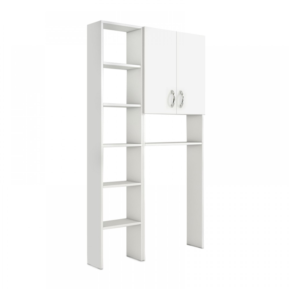 Έπιπλο πλυντηρίου Make Megapap χρώμα λευκό 96x20x180εκ.