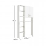 Έπιπλο πλυντηρίου Make Megapap χρώμα λευκό 96x20x180εκ.