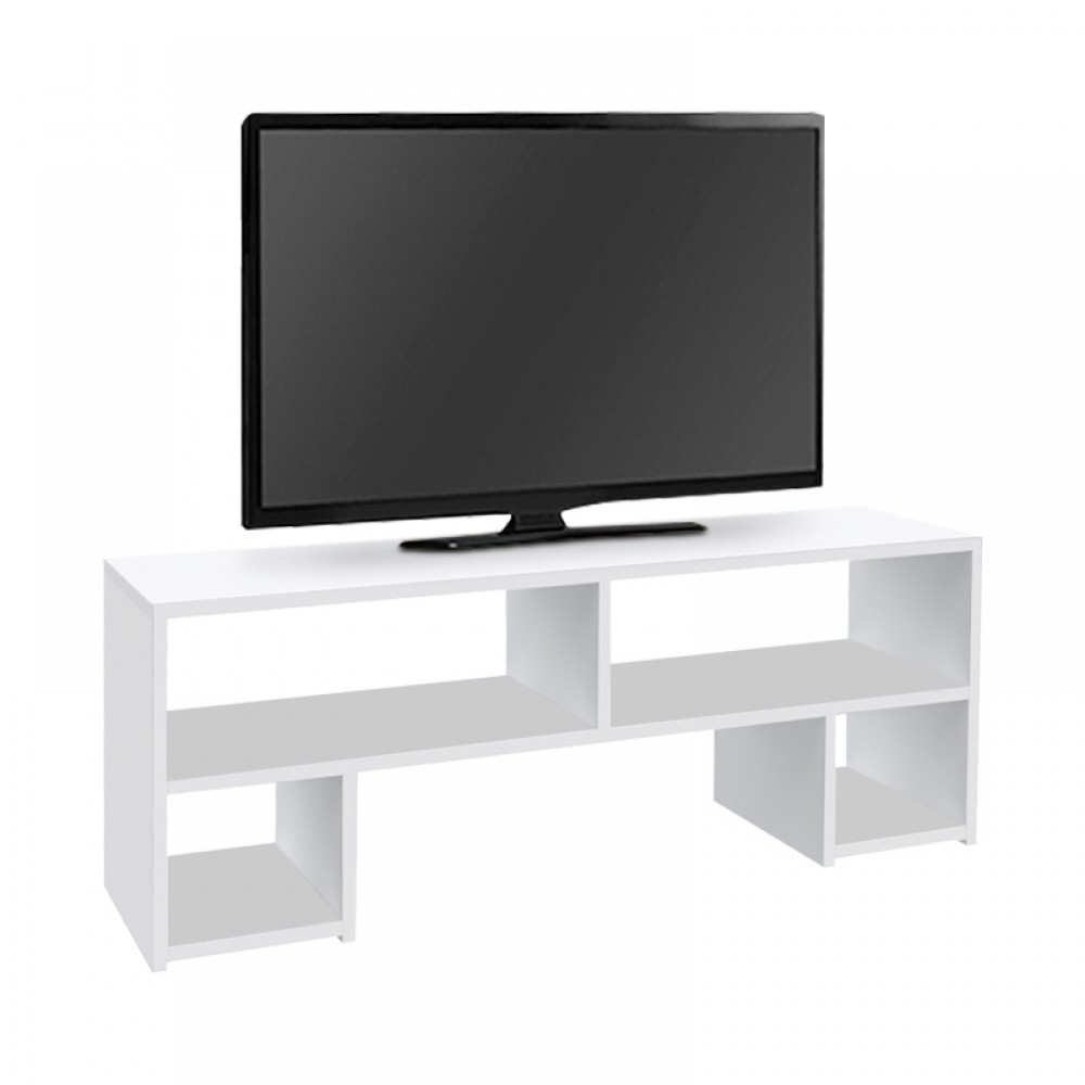 Έπιπλο τηλεόρασης Dabi Megapap χρώμα λευκό 120x30x40εκ.