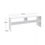 Έπιπλο τηλεόρασης Beirut Megapap χρώμα λευκό 120x30x40εκ.