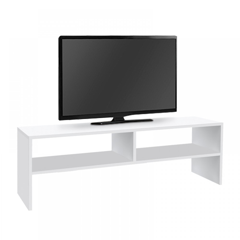 Έπιπλο τηλεόρασης Beirut Megapap χρώμα λευκό 150x30x40εκ.