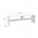 Έπιπλο τηλεόρασης Beirut Megapap χρώμα λευκό 150x30x40εκ.