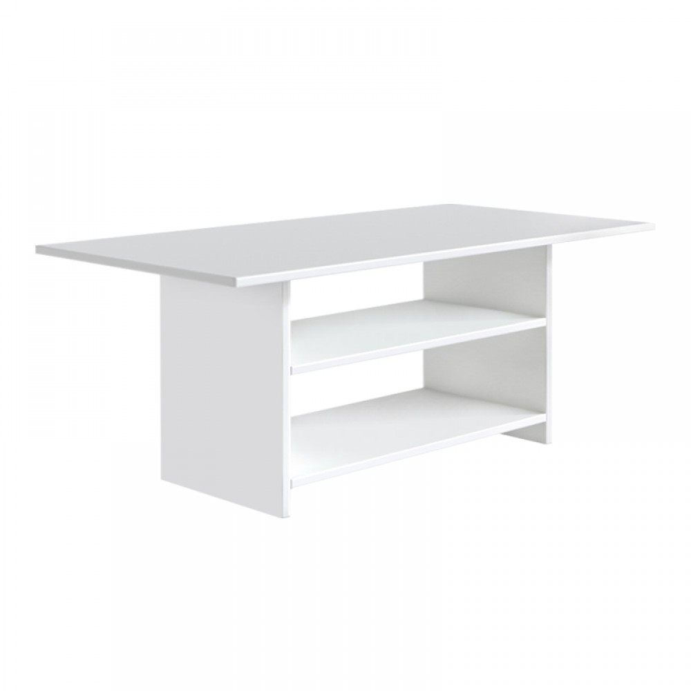 Τραπεζάκι σαλονιού Dallas Megapap χρώμα λευκό 90x50x60εκ.