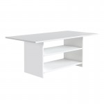 Τραπεζάκι σαλονιού Dallas Megapap χρώμα λευκό 90x50x60εκ.