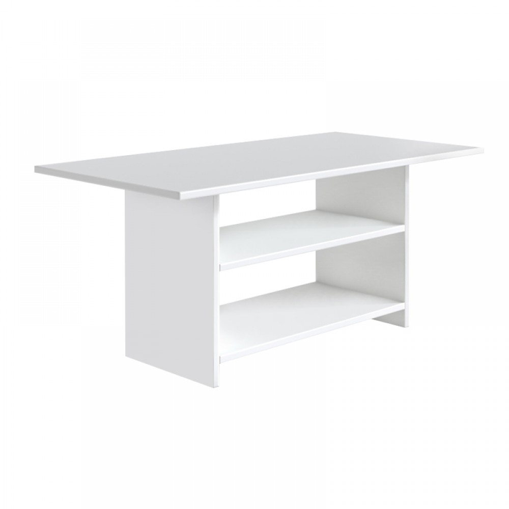 Τραπεζάκι σαλονιού Dallas Megapap χρώμα λευκό 70x50x45εκ.