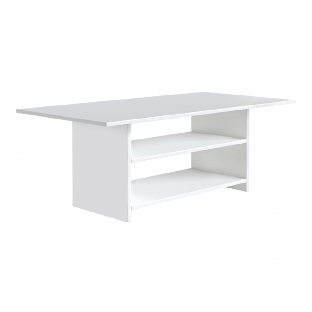 Τραπεζάκι σαλονιού Dallas Megapap χρώμα λευκό 90x50x45εκ.