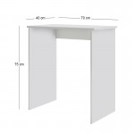 Γραφείο εργασίας Biro Megapap χρώμα λευκό 70x40x75εκ.