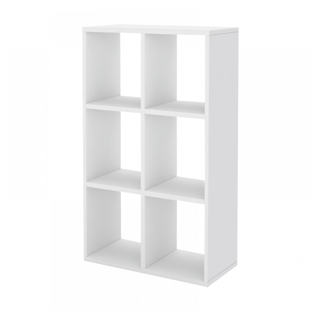 Βιβλιοθήκη Cube Megapap χρώμα λευκό 60x20x90εκ.