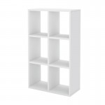 Βιβλιοθήκη Cube Megapap χρώμα λευκό 60x20x90εκ.