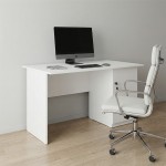 Γραφείο εργασίας με κλειδαριά Moto Megapap χρώμα λευκό 110x60x75εκ.