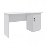 Γραφείο εργασίας με κλειδαριά Moto Megapap χρώμα λευκό 140x60x75εκ.