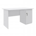 Γραφείο εργασίας με κλειδαριά Moto Megapap χρώμα λευκό 120x80x75εκ.