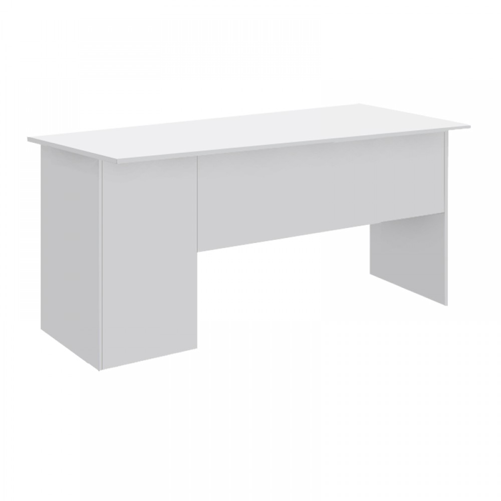 Γραφείο εργασίας με κλειδαριά Moto Megapap χρώμα λευκό 150x80x75εκ.