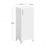 Ντουλάπι κουζίνας - μπάνιου Mine Megapap χρώμα λευκό 30x32x88εκ.