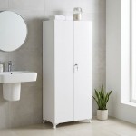 Ντουλάπα - Παπουτσοθήκη Cilem Megapap με κλειδαριά χρώμα λευκό 70x32x188εκ.