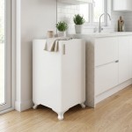 Ντουλάπι με κλειδαριά Rene Megapap χρώμα λευκό 29x29x68εκ.