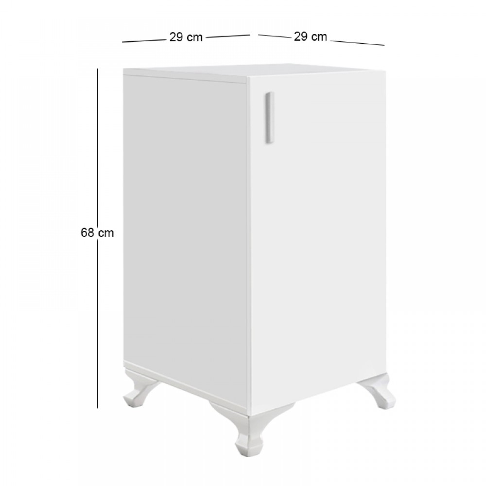 Ντουλάπι με κλειδαριά Rene Megapap χρώμα λευκό 29x29x68εκ.