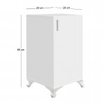 Ντουλάπι με κλειδαριά Rene Megapap χρώμα λευκό 29x29x68εκ.