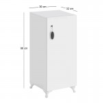 Ντουλάπι με κλειδαριά Zehra Megapap χρώμα λευκό 30x32x88εκ.