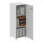 Ντουλάπι με κλειδαριά Zehra Megapap χρώμα λευκό 30x32x108εκ.