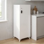 Ντουλάπι με κλειδαριά Zehra Megapap χρώμα λευκό 30x32x108εκ.