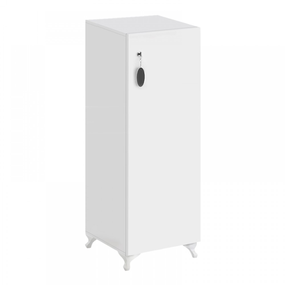 Ντουλάπι με κλειδαριά Zehra Megapap χρώμα λευκό 30x32x108εκ.